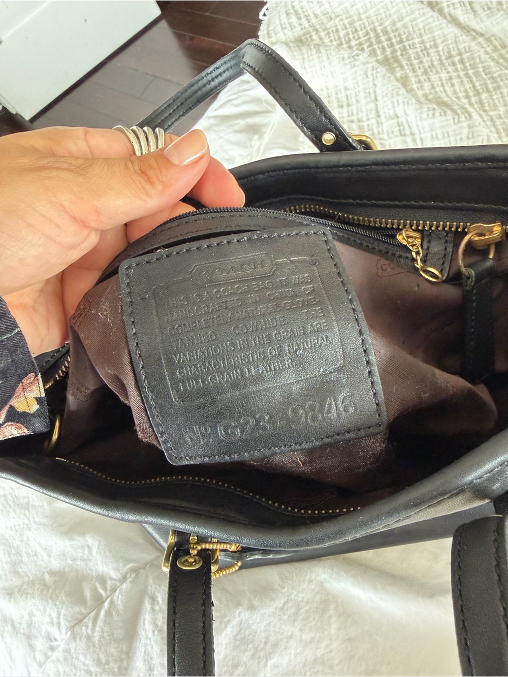 Coach Black Leather Legacy West Mini Market Purse Small Tote Authentic - Picture 4 of 9